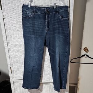 Kut From The Cloth Lucy High Rise Wide Leg Jeans. Dark Wash, Full Length (30in)